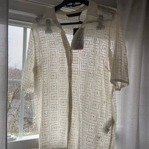 NWT😊Zara eyelet shirt blouse size M romantic gift